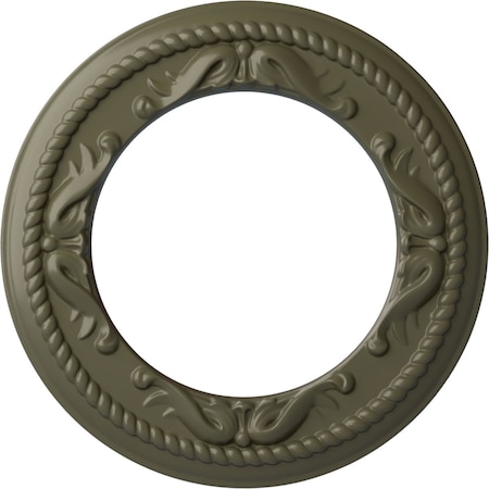 Ekena Millwork Roped Medway Ceiling Medallion (Canopies up to 7 1/2"), 12 1/4"OD x 7 1/2"ID x 7/8"P, Painted Turtle CM12MEPTF